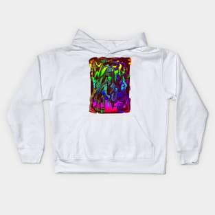 Rainbow Abstract Wave of Thoughts No 4 Kids Hoodie